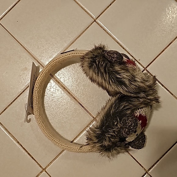 New headband earmuffs sock monkey - Picture 2 of 6